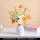 桔黄水仙雏菊+麻绳白花瓶