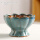 拉丝质感蓝-大荷花座陶瓷