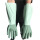 一体绒保暖40公分绿双色手套