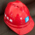 红色V型ABS透气孔国标安全帽