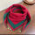 针织磁扣三角巾-樱桃红