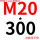 M20*300 +螺母平垫
