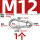 玫红色 M12(带母带圈)-1只