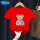 公仔熊短袖T恤-红色