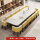 3.0x1.2m石纹桌+黄色 12椅