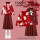 红色龙年毛衣+885红色连衣裙