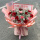 19朵红粉康乃馨花束