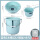 蓝色水桶22L+脸盆+水勺套装加厚