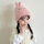 粉红色英文兔单帽+2-8岁+49-54cm