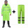 荧光绿升级版双条长款雨衣套装