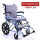 轮椅蓝色-双层可拆洗坐垫-扶手可掀起