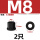 8.8级法兰带垫加高 M8-2只