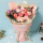11朵玫瑰康乃馨花束礼袋灯串贺卡