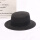 草编织带平顶帽黑色 -不可折叠