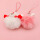 白毛球红蟹角+粉毛球猫耳