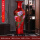 水晶釉富贵红*1米花瓶dai木底座