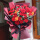 【繁花似锦】19朵红玫瑰红色康乃馨花束