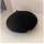 羊毛黑色贝雷帽-古铜色c标