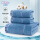 浴巾三件套【浴巾1+毛巾2条】蓝