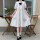 1327-白色裙子连衣裙/旅游连衣