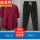 酒红短袖+K22黑色裤子 (配套)
