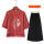 砖红812+黑色裤-套装
