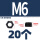 M6【20个】【黑镍防松螺母】