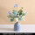 白蓝球菊牡丹+麻绳蓝花瓶