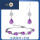 水滴紫水晶耳环+手链+精美礼盒