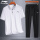 白色Polo(100%棉)+黑平口冰丝裤