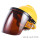 茶色款+黄色V型ABS透气安全帽
