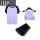 5094紫色三件套：短袖+背心+短裤