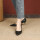 高跟鞋女2024新款搭配裙子黑色(3厘米)哑光皮