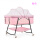 粉色蚊帐+床垫+置物框) 送隔尿