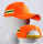 单独：橘色加厚反光条环卫帽