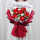 热情红*针织红玫瑰大花束+礼袋