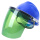 支架+绿屏+安全帽(蓝)