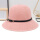 皮扣盆帽粉红色