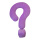 紫色问号抱枕(55X37厘米)