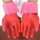 5双装一体绒28长红保暖手套
