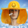 黄色太阳能风扇帽+遮阳帽带帽帘