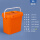 长方形桶-10L-橘色