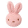 10粉色立耳朵兔头