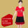 T1107大红短袖+6011黑裙