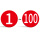 红底白字（磁性1-100）