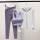 白外套+紫文胸+紫长裤