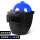 蓝国标安全帽+【盾式】-【黑框】高空面罩
