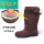 冬季褐色棉靴子(内里加毛)