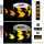 5cm宽黑黄箭头-10米