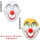 白色塑料小丑面具+彩色塑料小丑